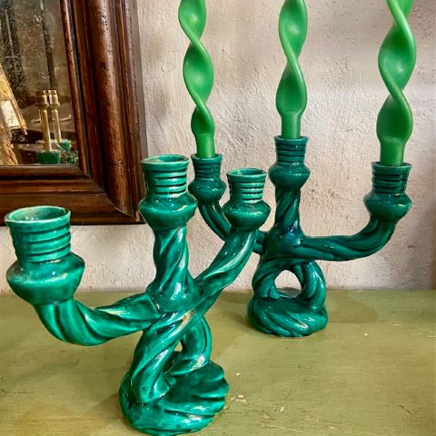 Vintage French Candlestick Pair