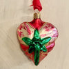 Vintage Glass Xmas Ornaments - Flowers