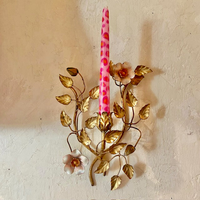 Italian Gilt Wild Rose Sconce